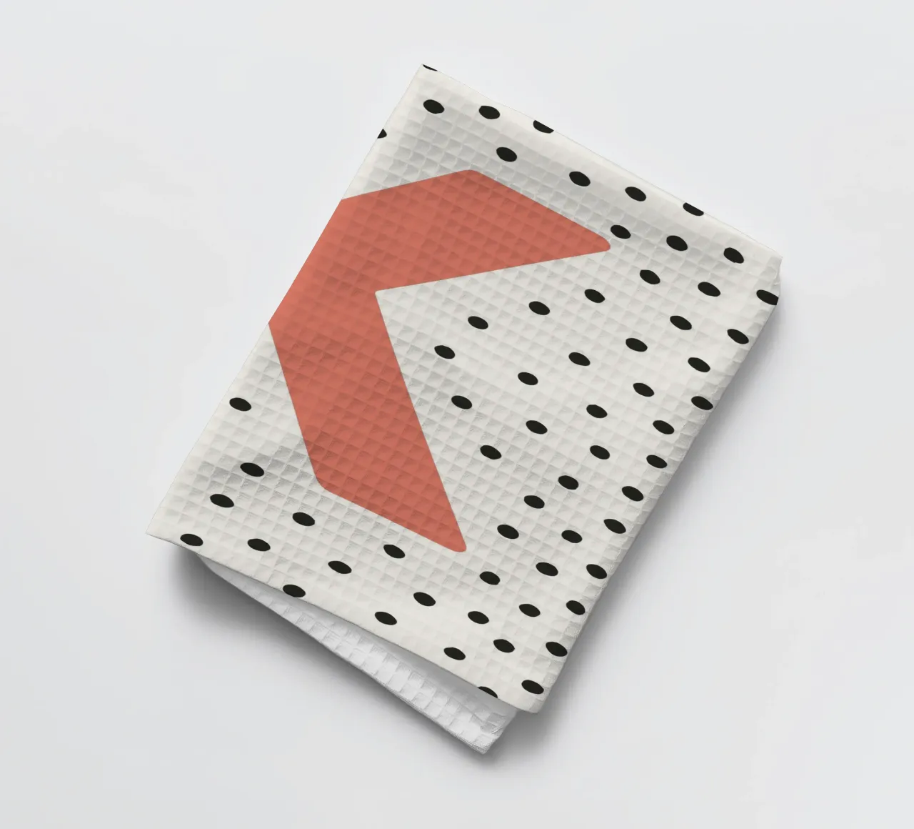 Initial K on dot pattern - Scandinavian style tea towel by KidzStudio