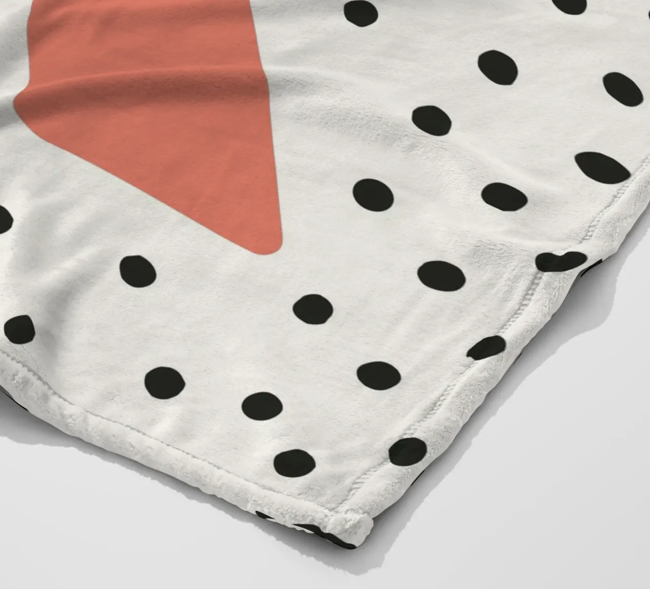 Initial K on dot pattern - Scandinavian style fleece blanket by KidzStudio