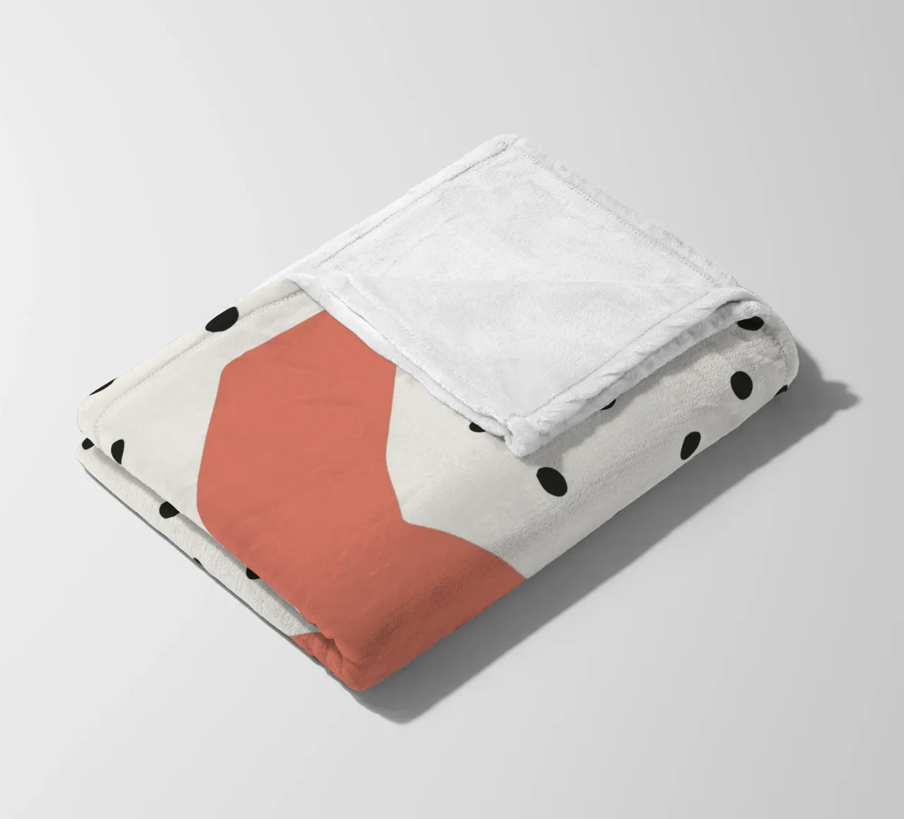 Initial K on dot pattern - Scandinavian style fleece blanket by KidzStudio