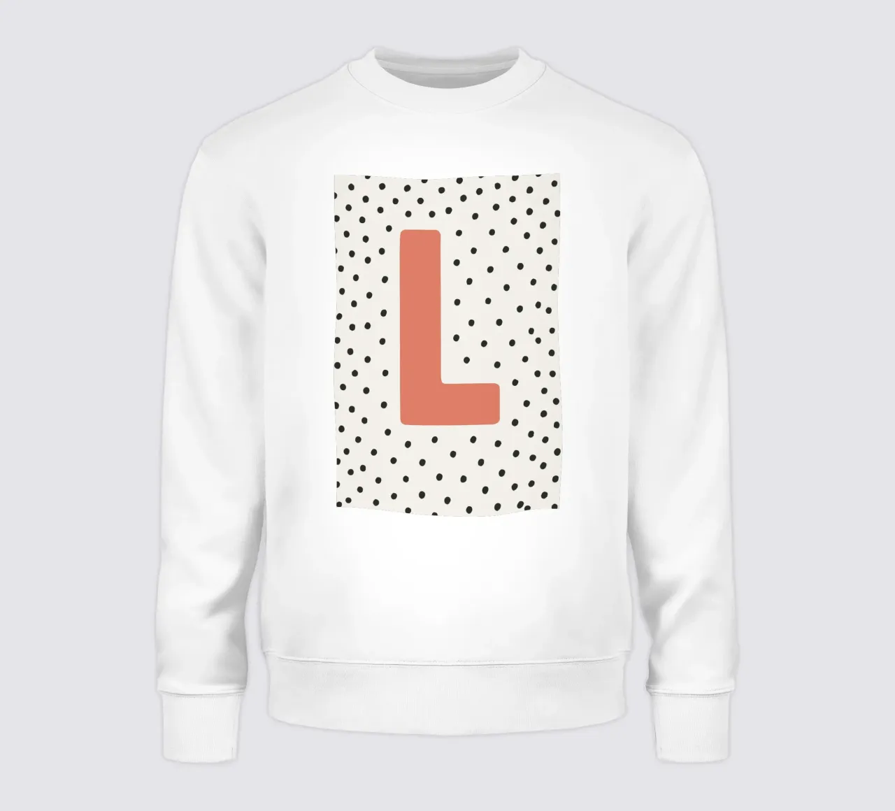 Iniziale L su motivo a pois - Stile scandinavo felpa da KidzStudio