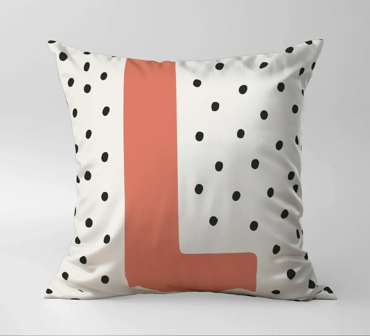 Iniziale L su motivo a pois - Stile scandinavo cuscino da KidzStudio
