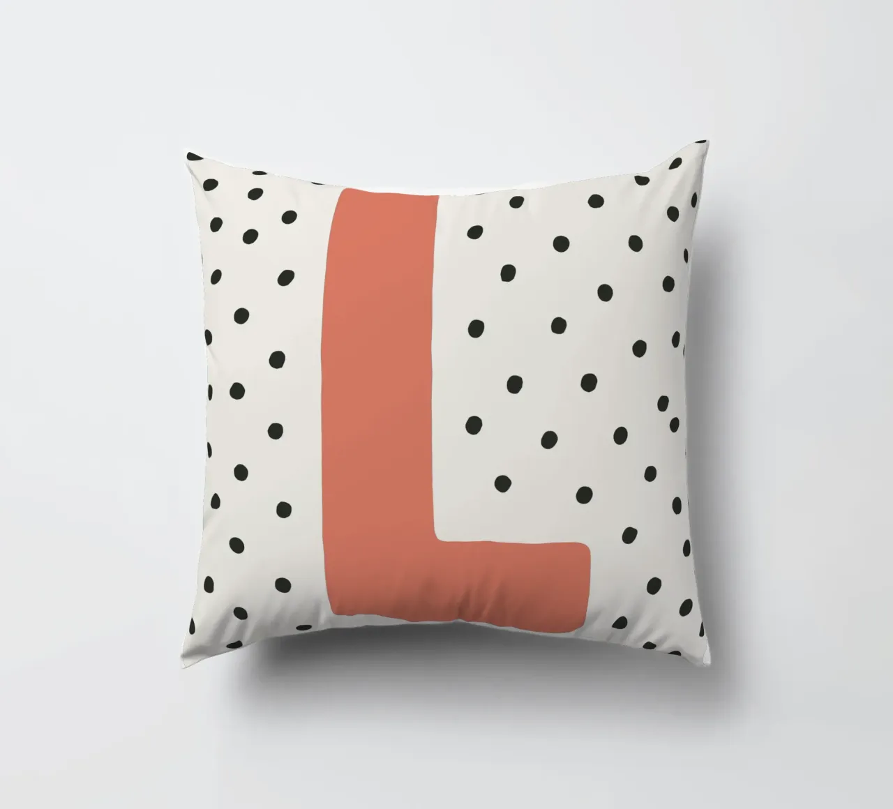 Iniziale L su motivo a pois - Stile scandinavo cuscino da KidzStudio