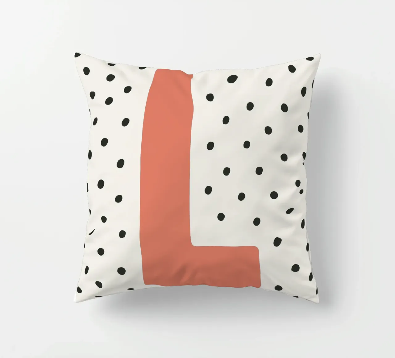 Iniziale L su motivo a pois - Stile scandinavo cuscino da KidzStudio