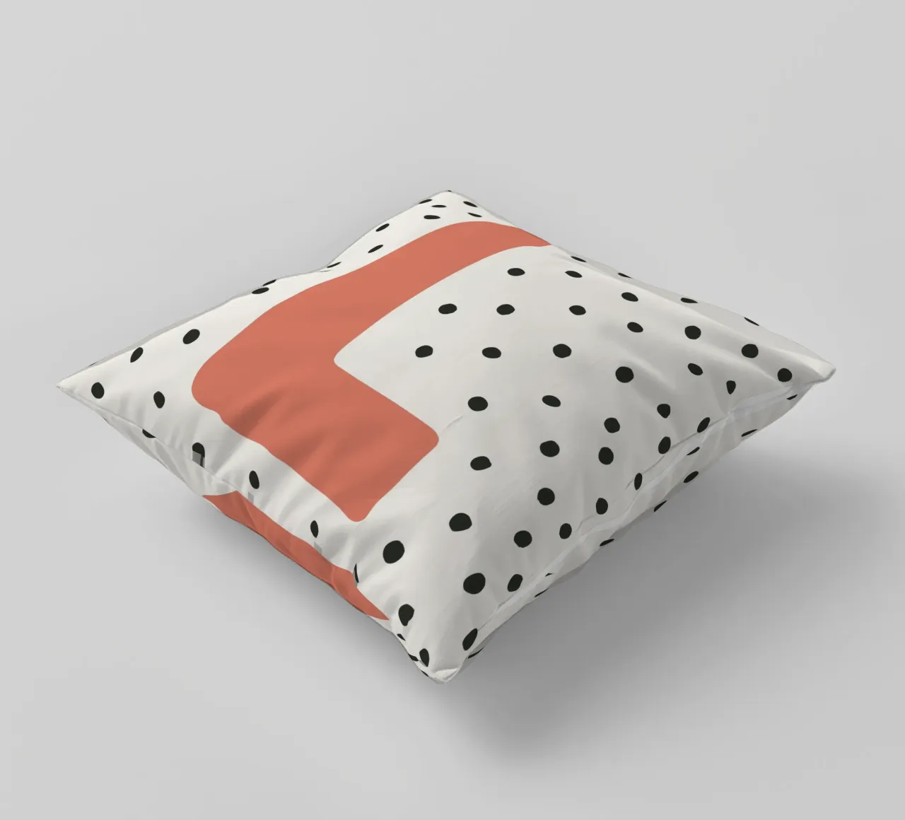 Iniziale L su motivo a pois - Stile scandinavo cuscino da KidzStudio
