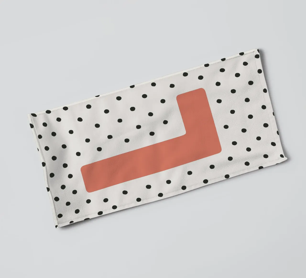 Initial L on dot pattern - Scandinavian style towel by KidzStudio