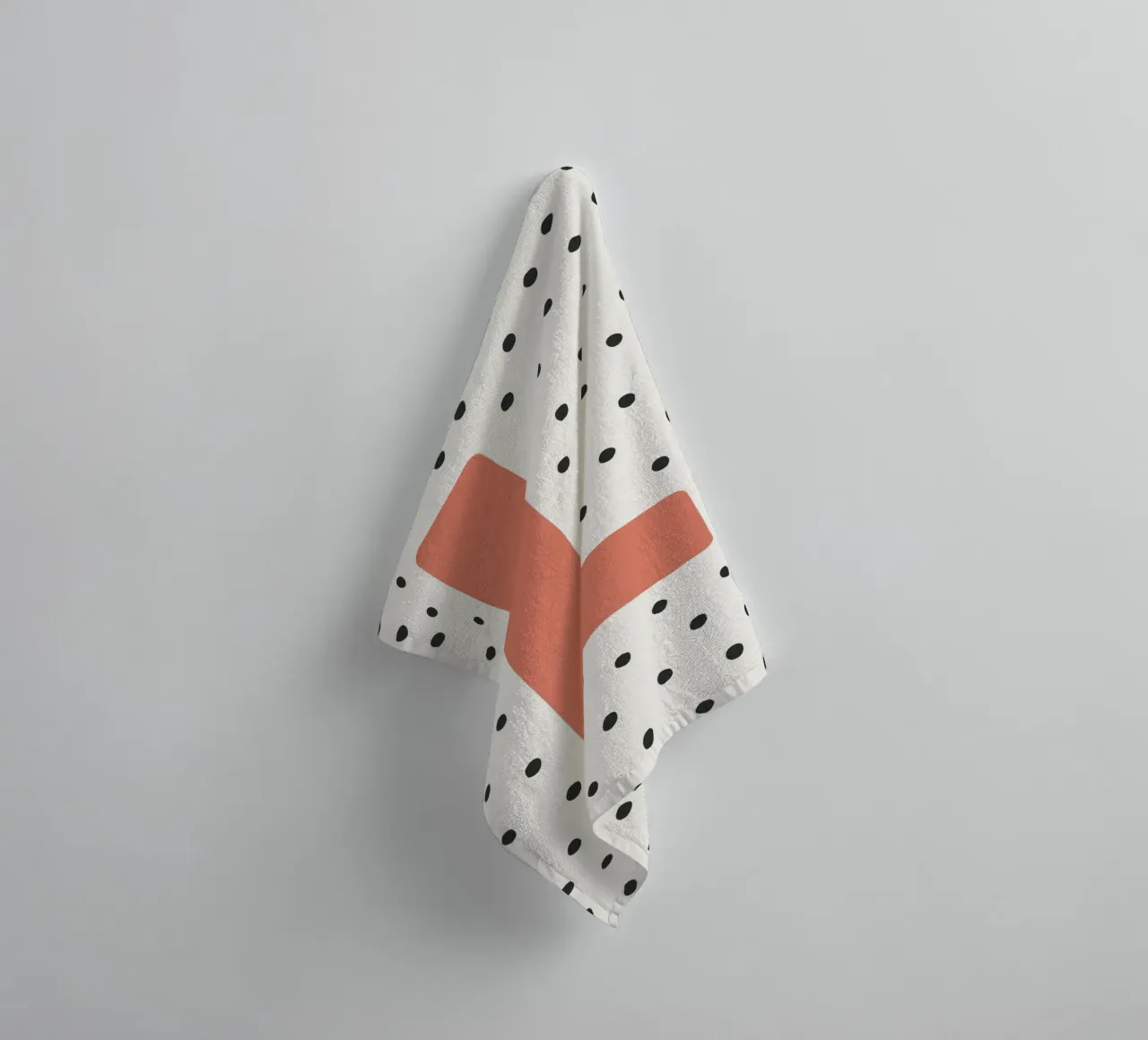 Initial L on dot pattern - Scandinavian style towel by KidzStudio