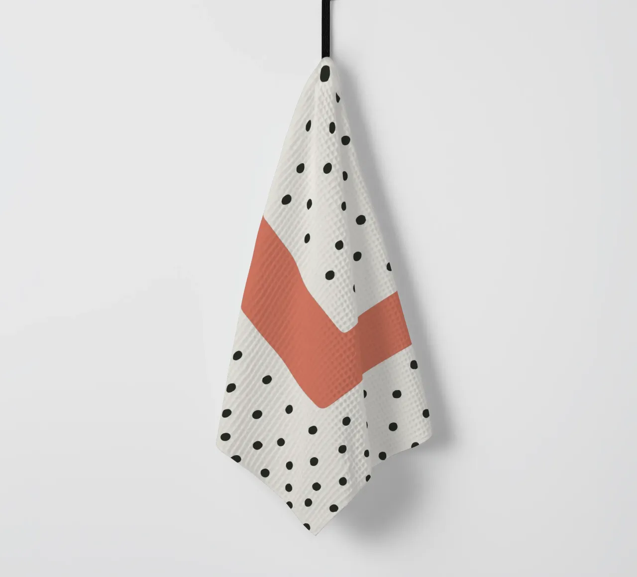 Initial L on dot pattern - Scandinavian style tea towel by KidzStudio