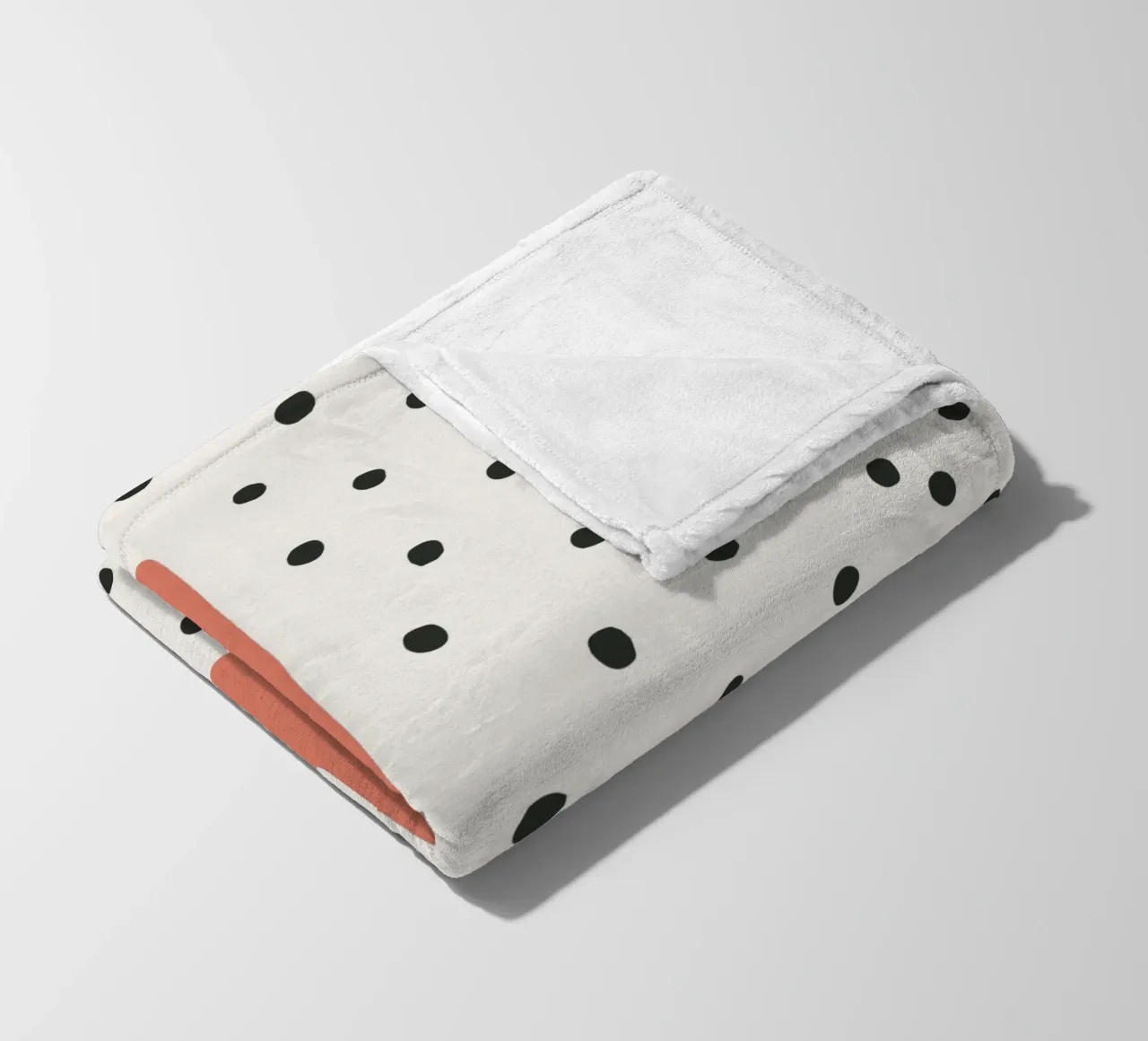 Initial L on dot pattern - Scandinavian style fleece blanket by KidzStudio
