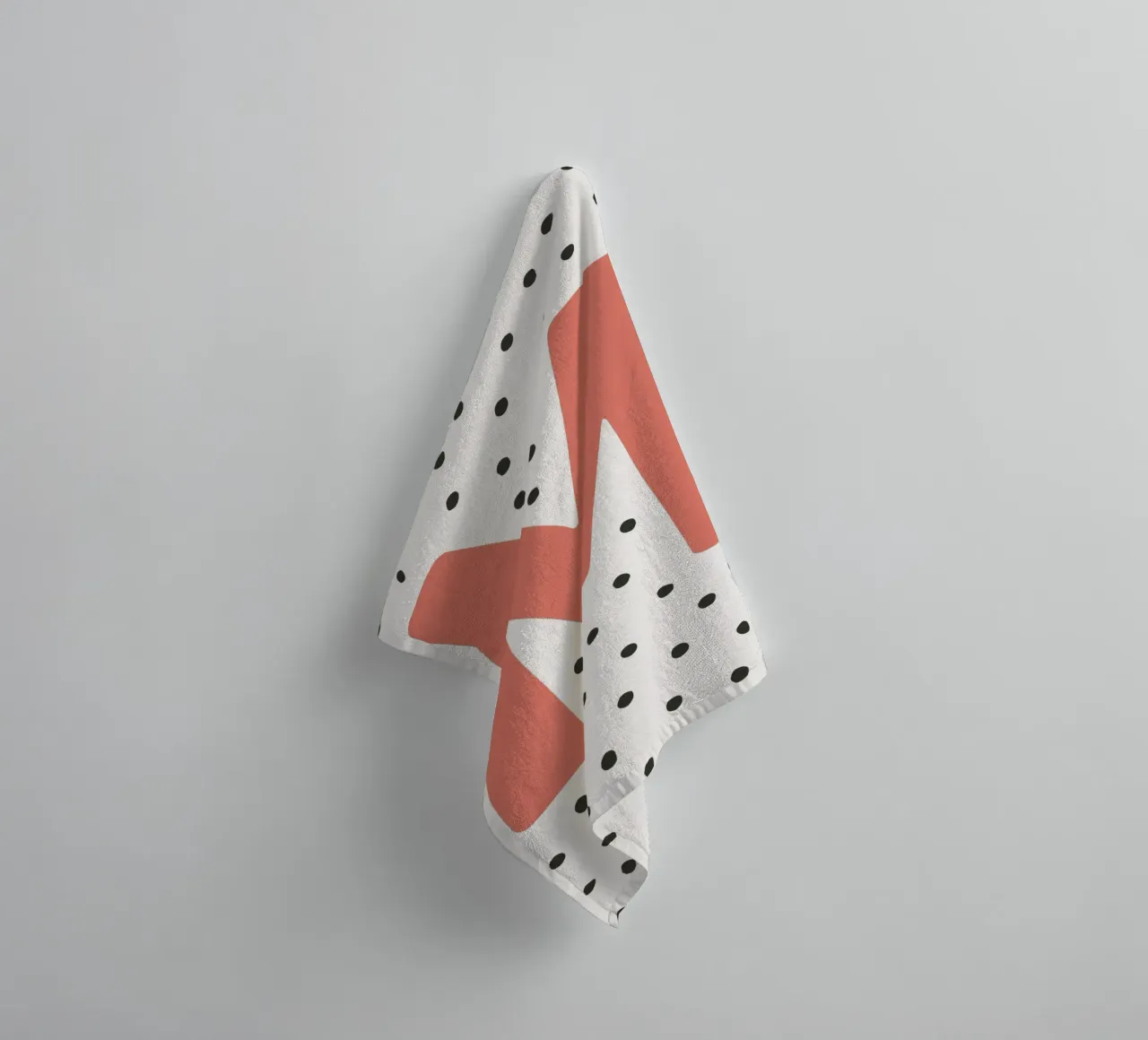 Initial M on dot pattern - Scandinavian style towel by KidzStudio