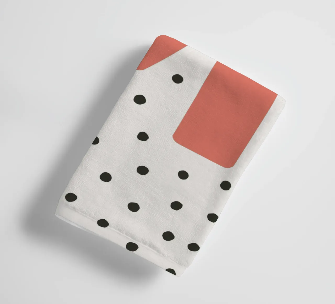Initial M on dot pattern - Scandinavian style towel by KidzStudio
