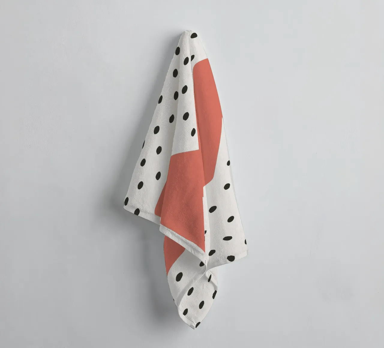 Initial M on dot pattern - Scandinavian style towel by KidzStudio