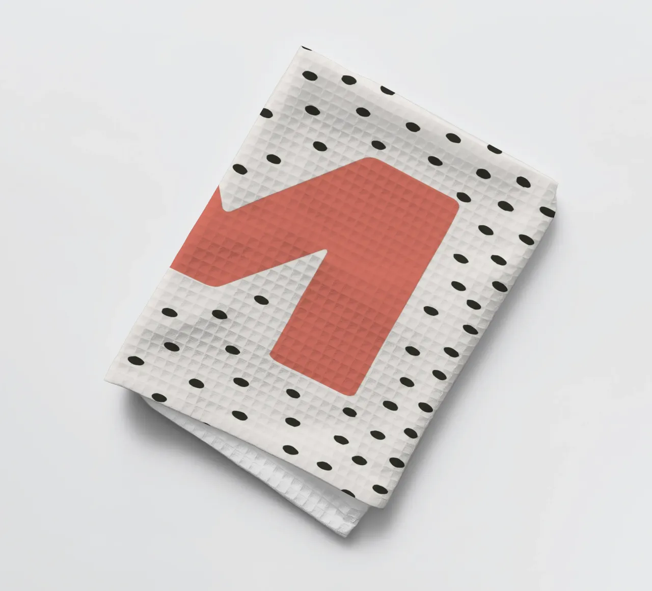 Initial M on dot pattern - Scandinavian style tea towel by KidzStudio