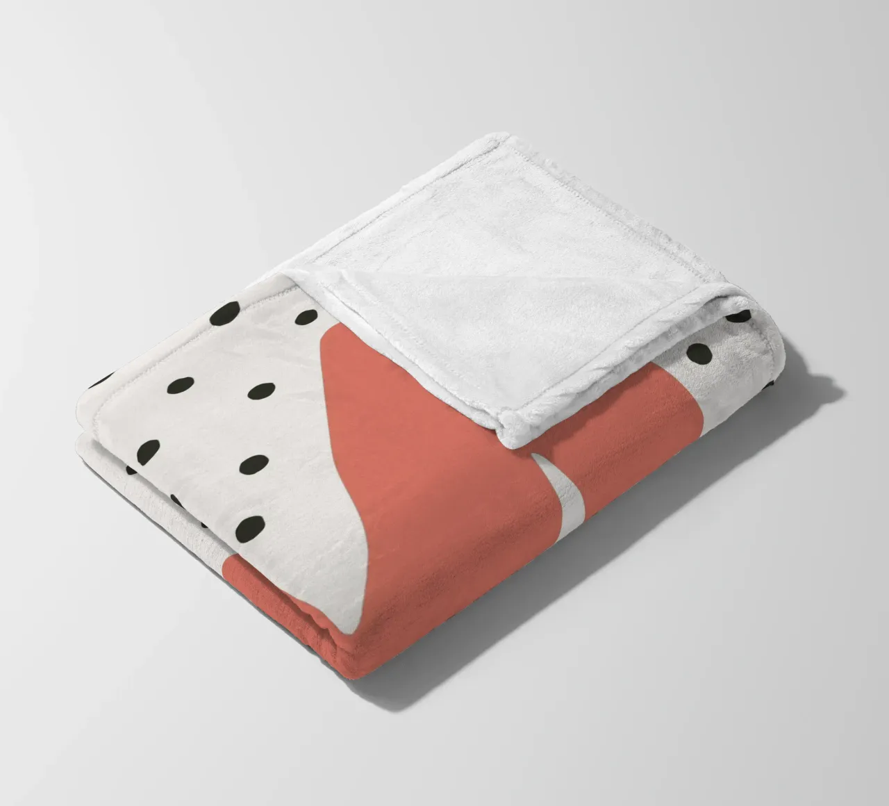 Initial M on dot pattern - Scandinavian style fleece blanket by KidzStudio