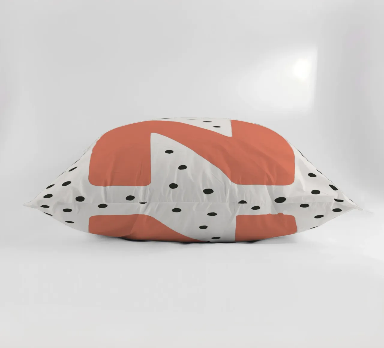 Initial N on dot pattern - Scandinavian style decorative cushion by KidzStudio