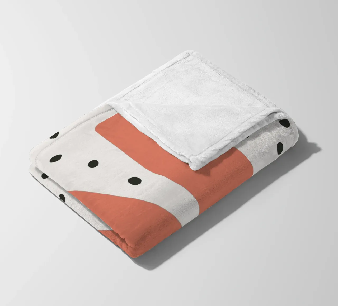 Initial N on dot pattern - Scandinavian style fleece blanket by KidzStudio