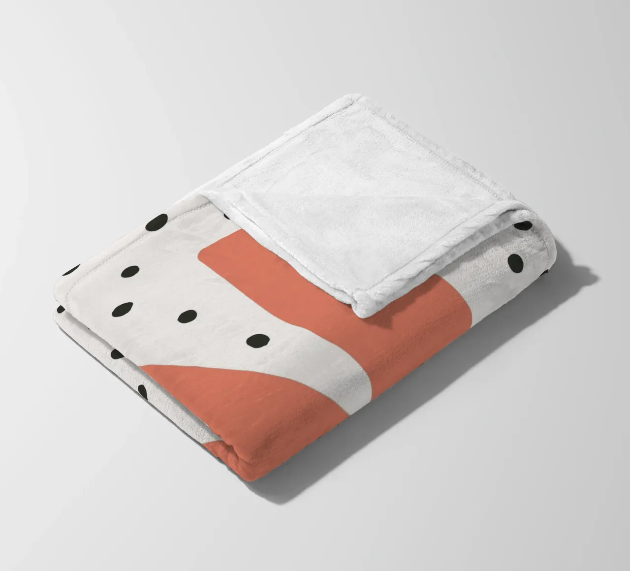 Initial N on dot pattern - Scandinavian style fleece blanket by KidzStudio