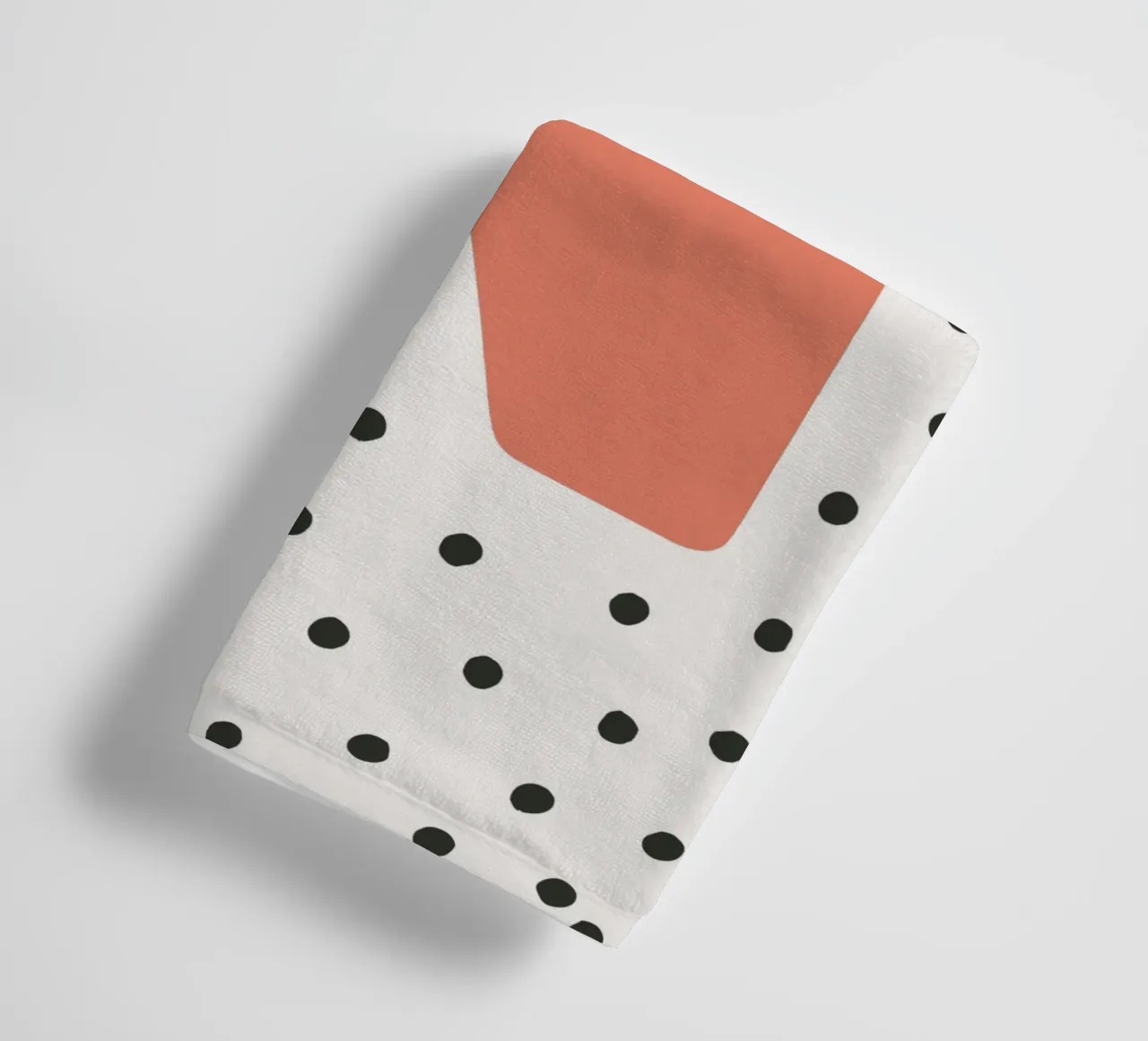 Initial N on dot pattern - Scandinavian style towel by KidzStudio