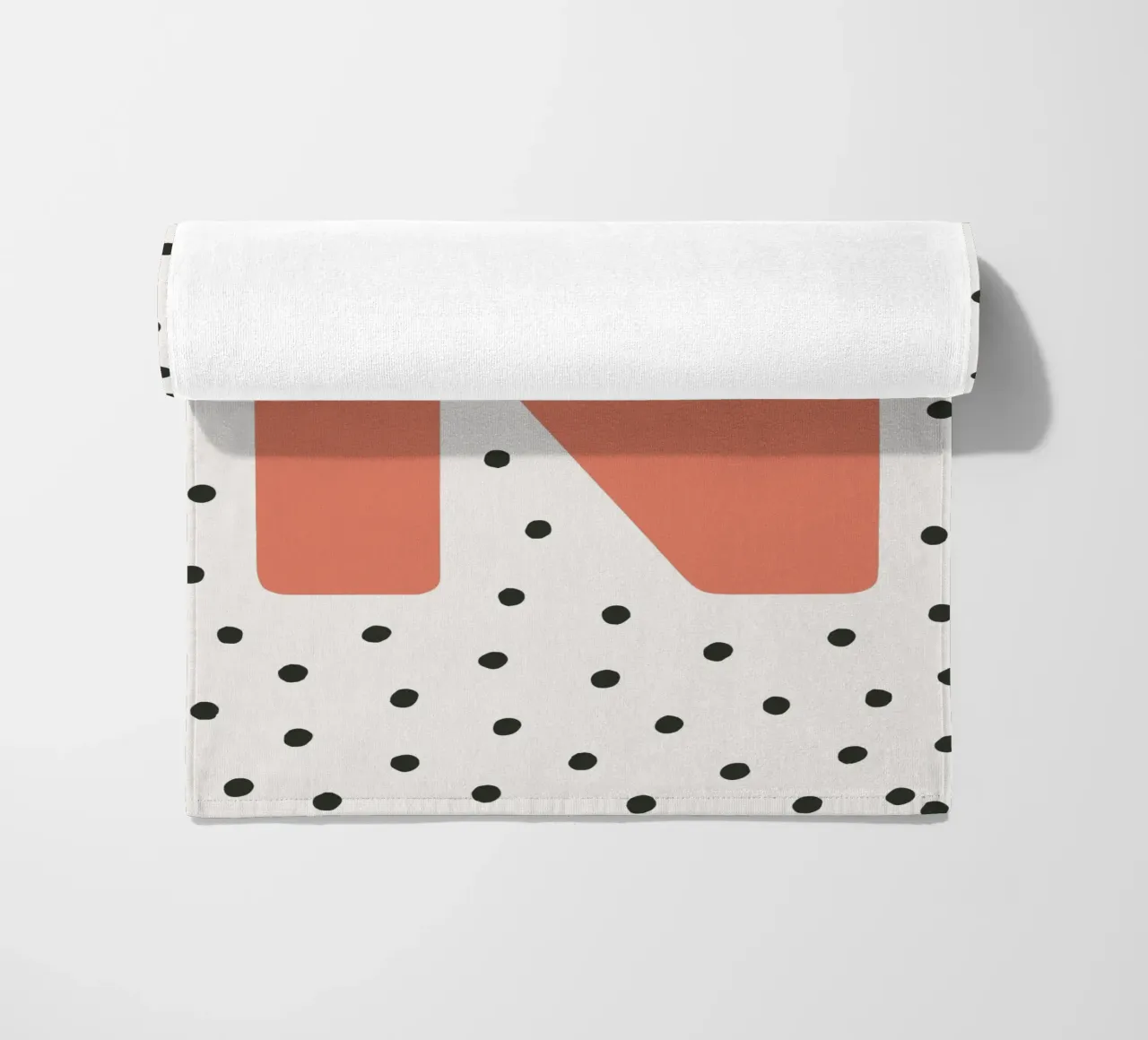 Initial N on dot pattern - Scandinavian style beach towel by KidzStudio