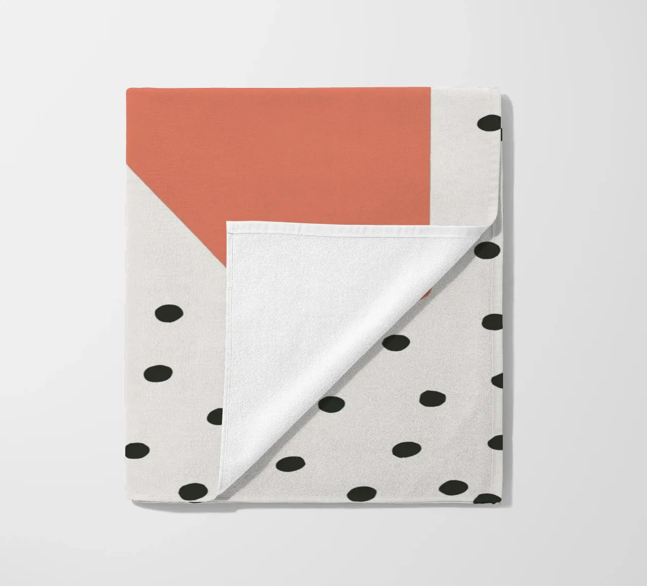 Initial N on dot pattern - Scandinavian style beach towel by KidzStudio