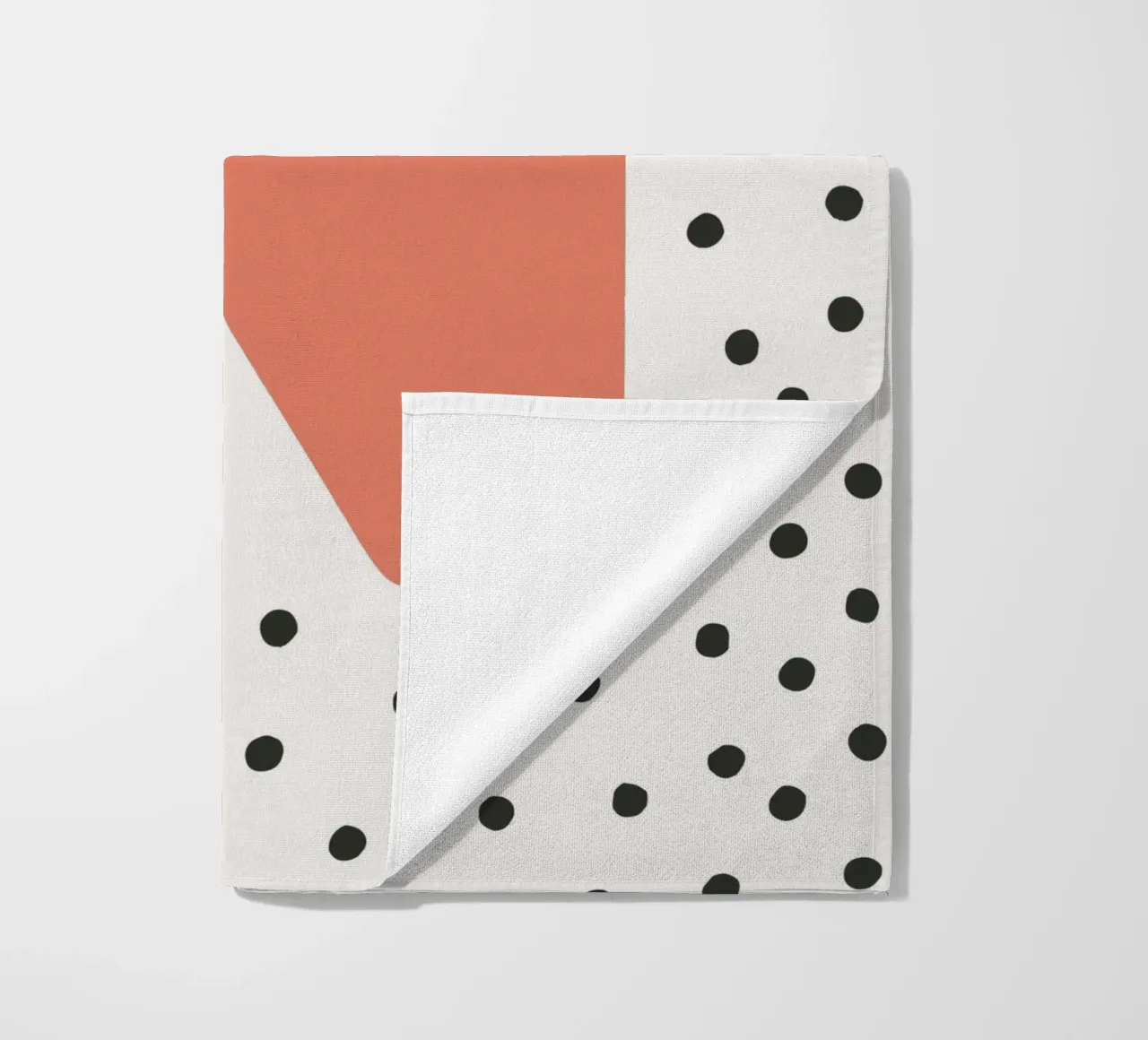 Initial N on dot pattern - Scandinavian style beach towel by KidzStudio