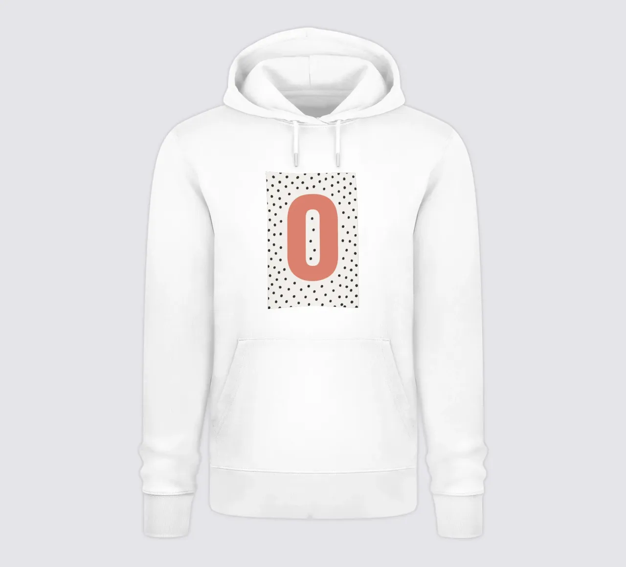 Iniziale O su motivo a pois - Stile scandinavo felpa con cappuccio da KidzStudio