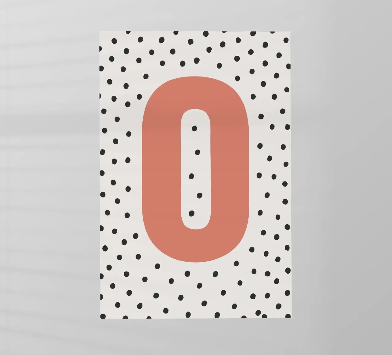 Initial O on dot pattern - Scandinavian style backlit film by KidzStudio