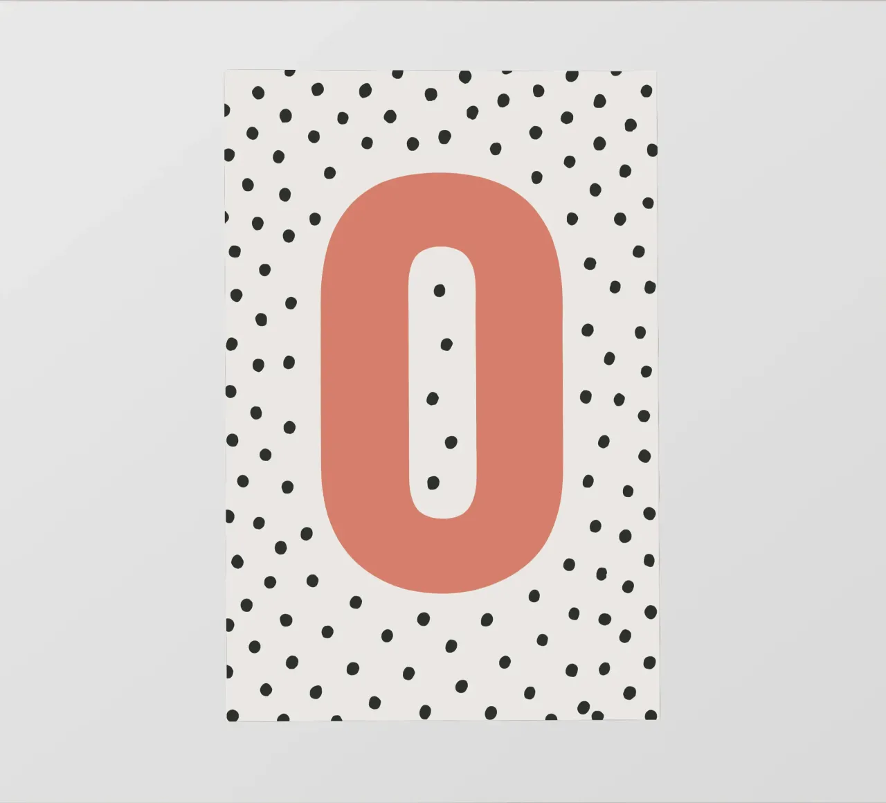 Initial O on dot pattern - Scandinavian style backlit film by KidzStudio