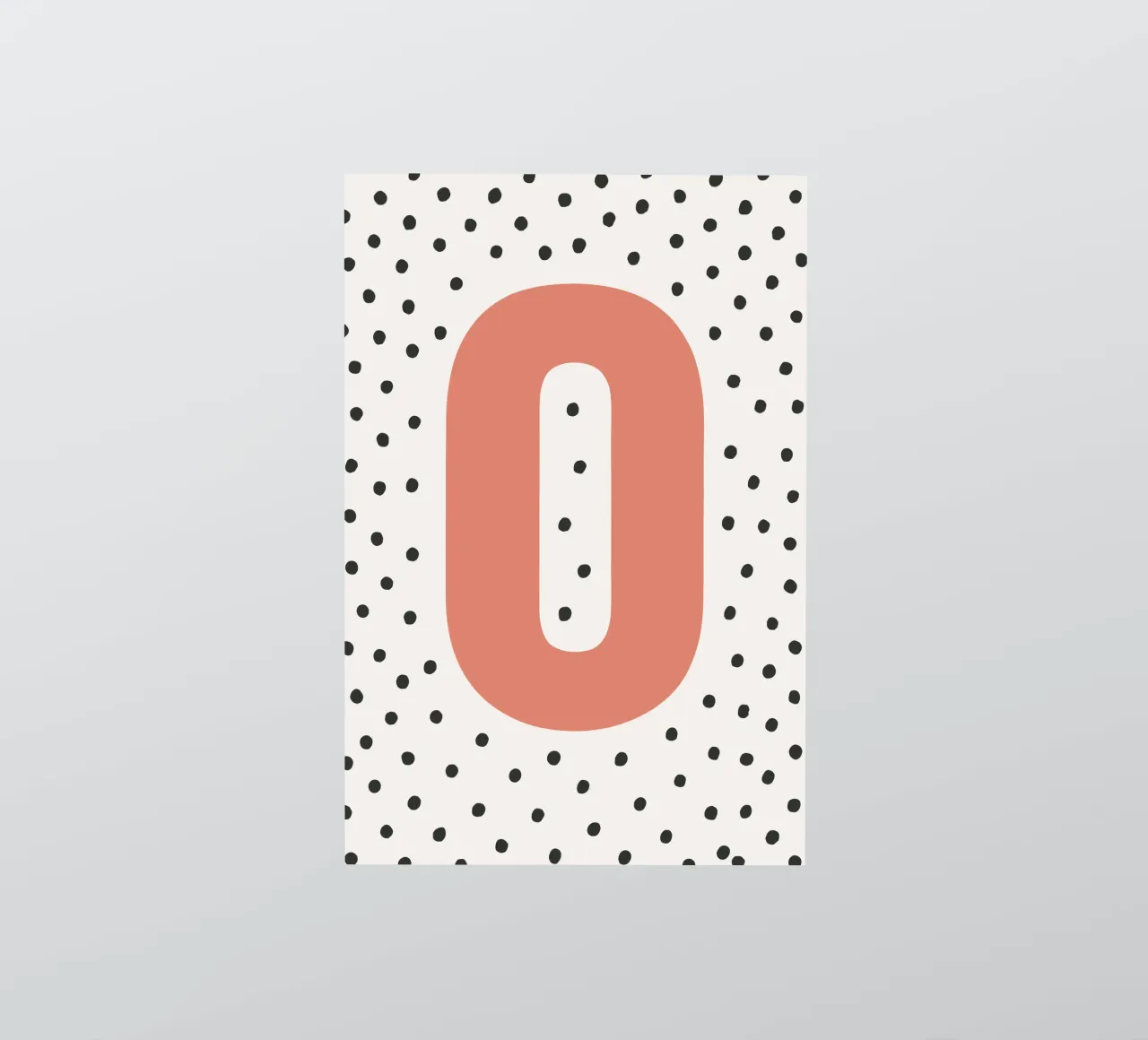 Initiale O auf Punktemuster – Skandinavischer Stil Sticker von KidzStudio