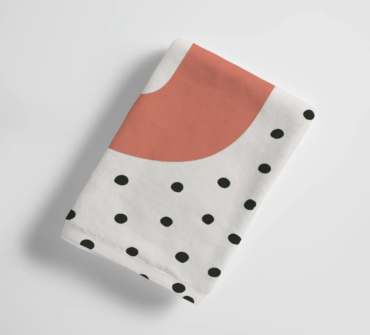 Initial O on dot pattern - Scandinavian style towel by KidzStudio