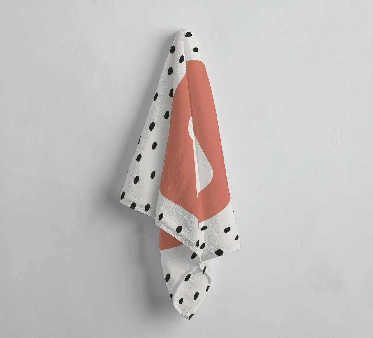 Initial O on dot pattern - Scandinavian style towel by KidzStudio