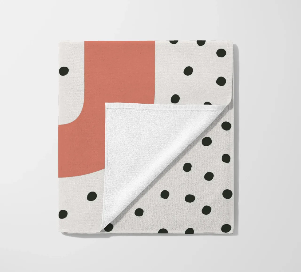 Initial O on dot pattern - Scandinavian style beach towel by KidzStudio
