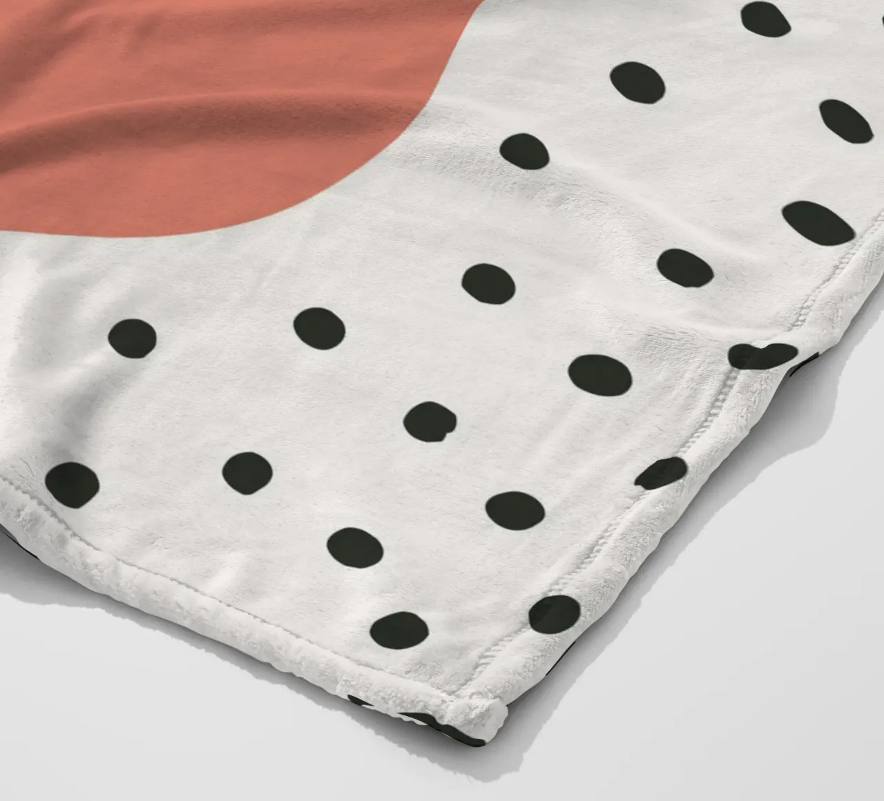 Initial O on dot pattern - Scandinavian style fleece blanket by KidzStudio