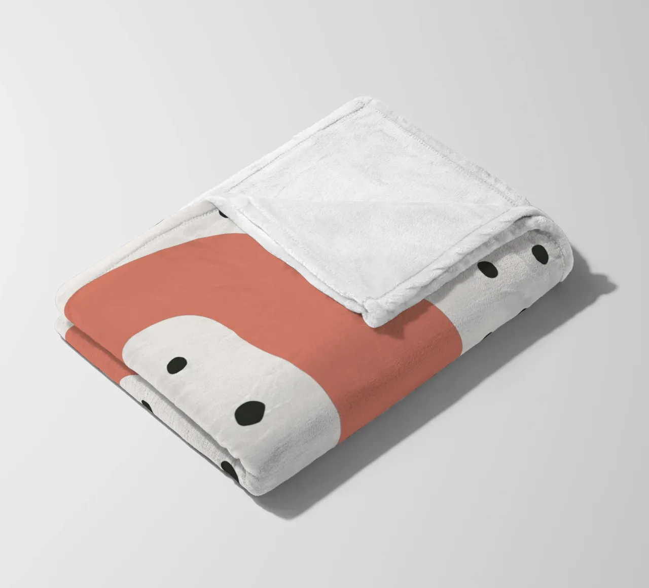 Initial O on dot pattern - Scandinavian style fleece blanket by KidzStudio