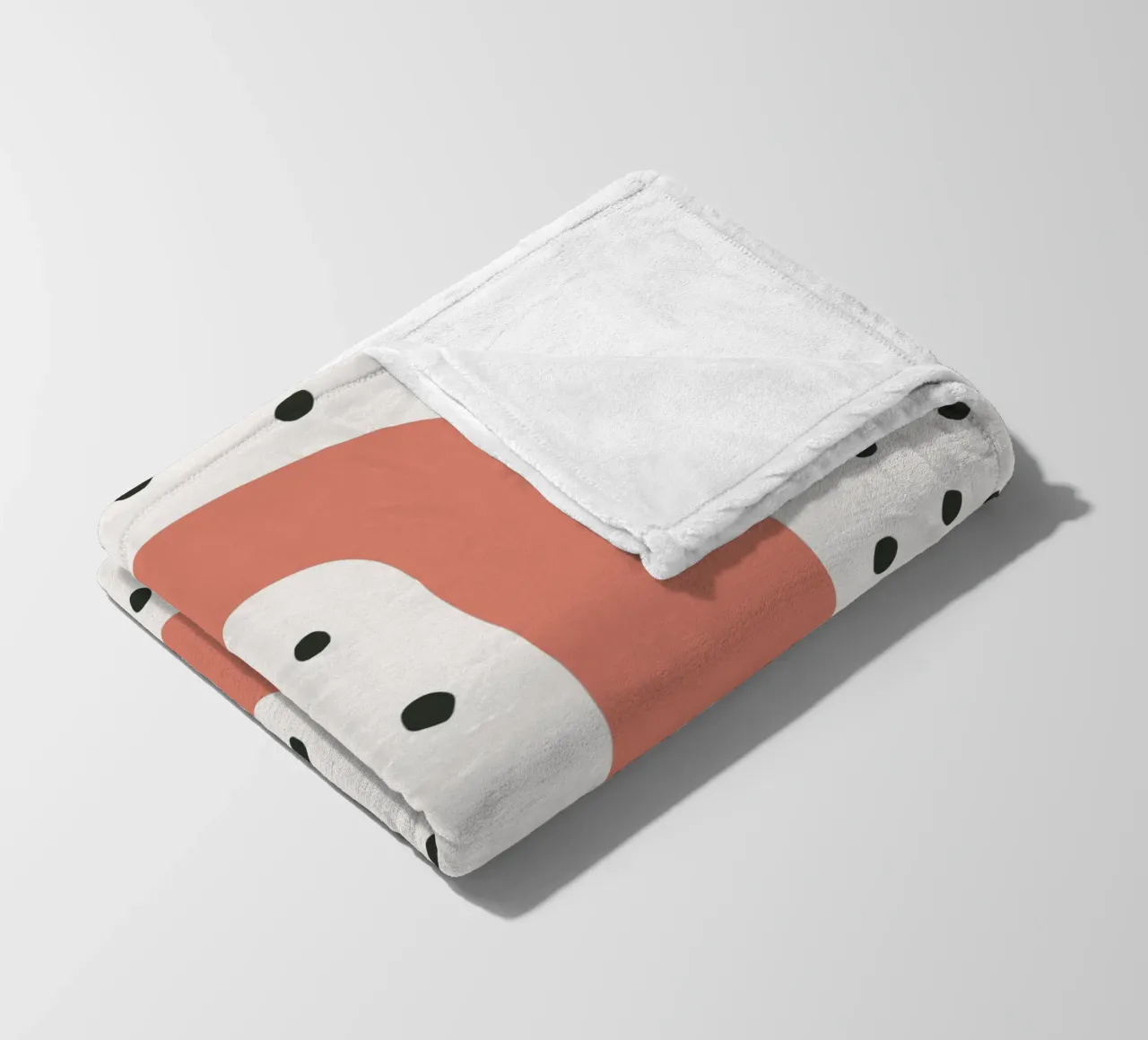 Initial O on dot pattern - Scandinavian style fleece blanket by KidzStudio