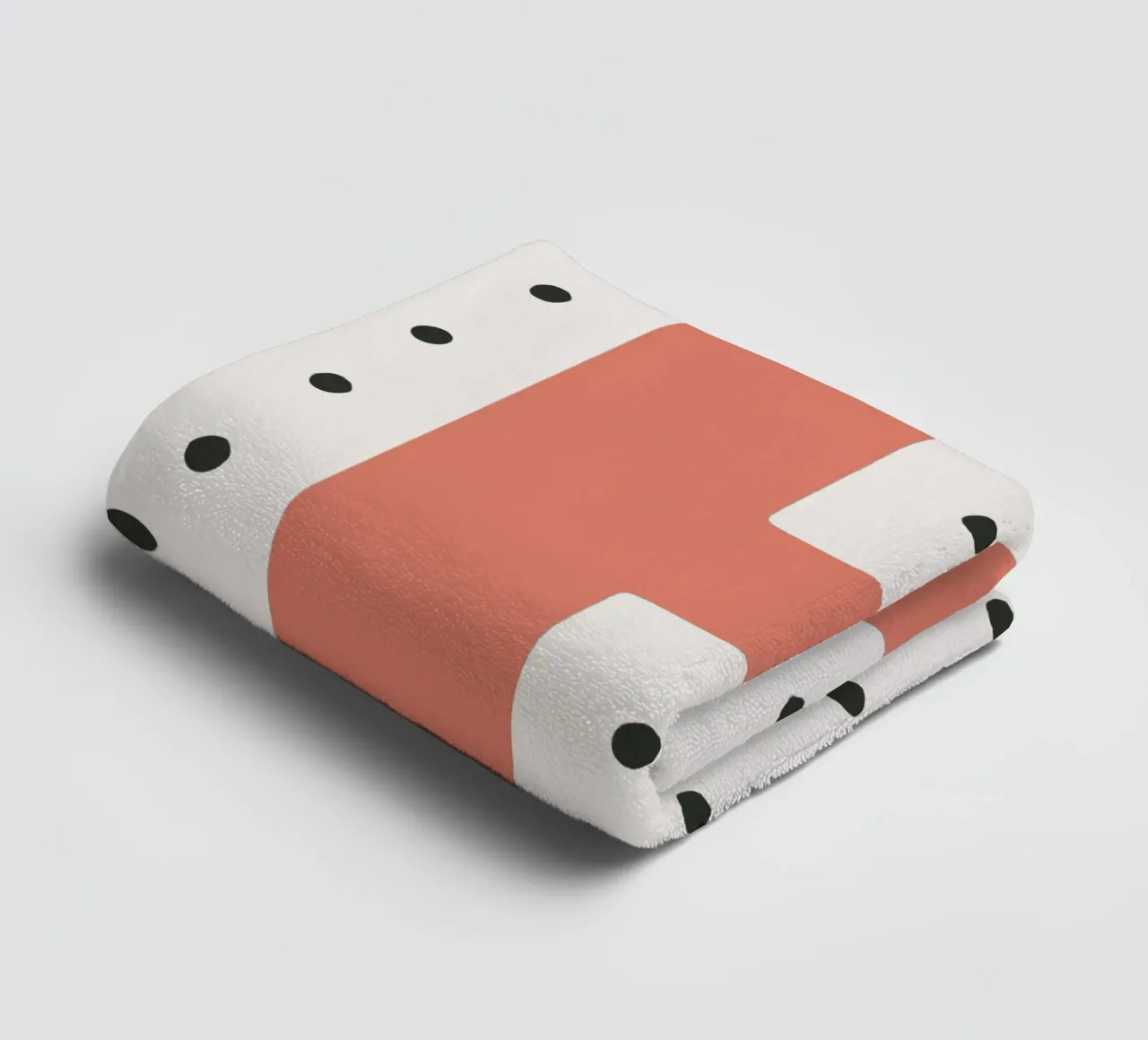 Initial P on dot pattern - Scandinavian style towel by KidzStudio