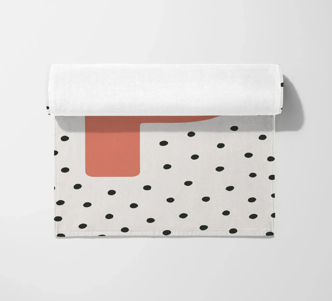 Initial P on dot pattern - Scandinavian style beach towel by KidzStudio