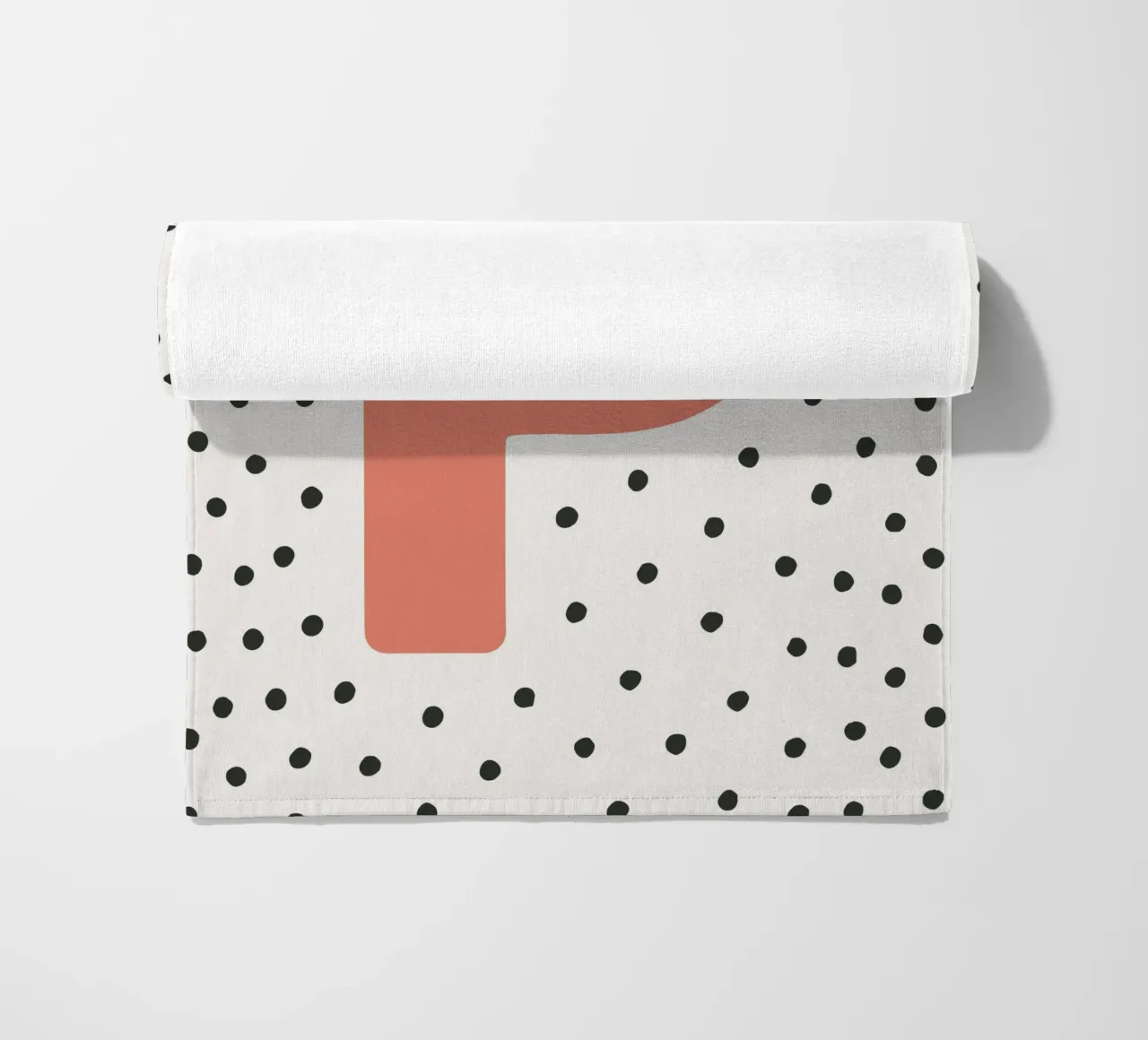Initial P on dot pattern - Scandinavian style beach towel by KidzStudio