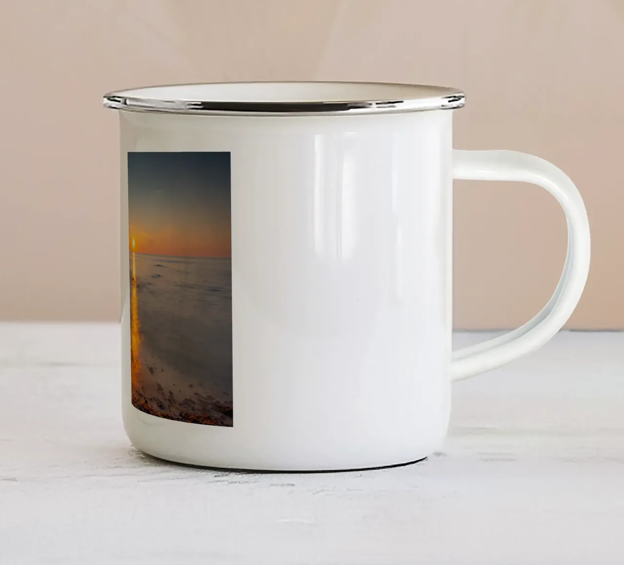 Tramonto sul Mar Baltico a Rügen tazza in smalto da Marcus Beckert | Fotografie