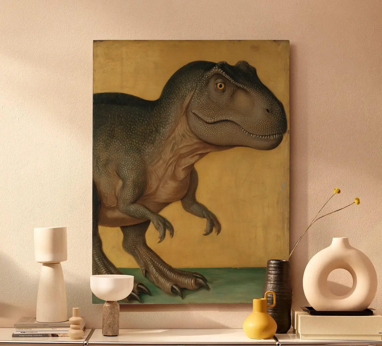 T-Rex Monsters & Dinosaurs Wall Art – Creative Poster alu-dibond by Kaji