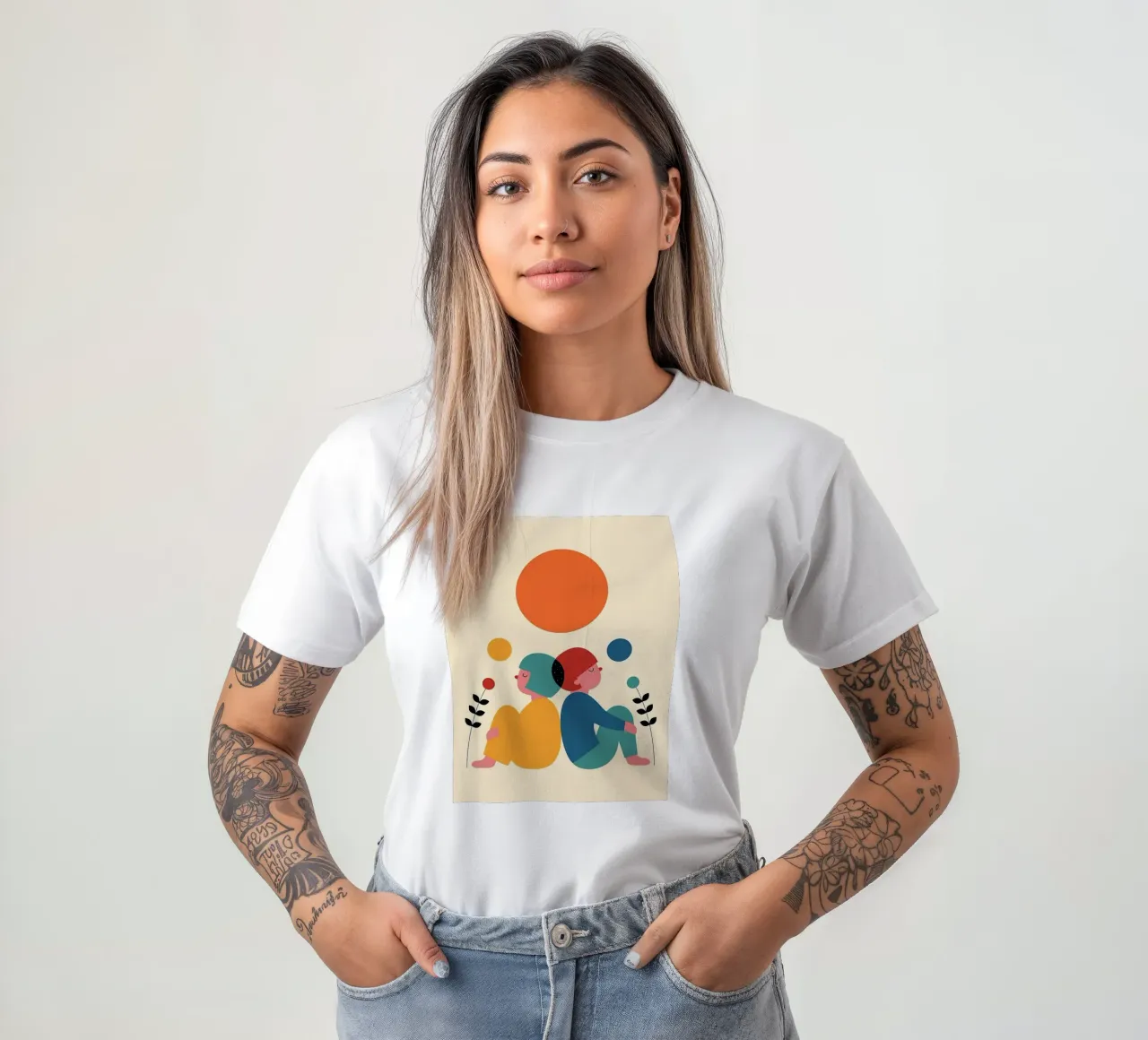 appoggiarsi l'uno all'altro t-shirt da frea shop