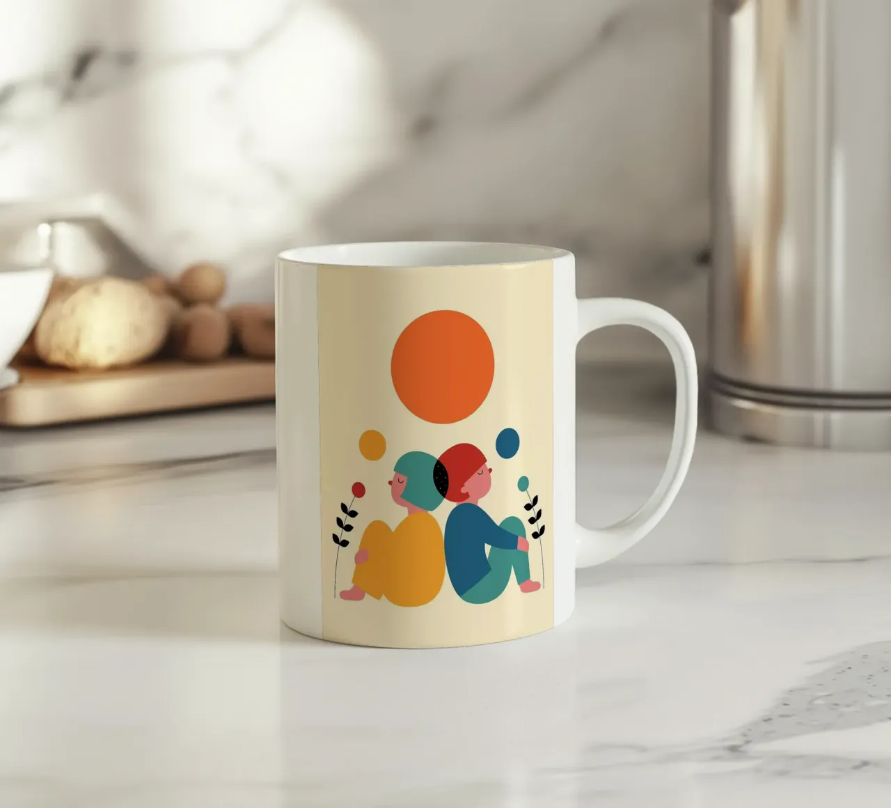 appoggiarsi l'uno all'altro tazza in ceramica da frea shop