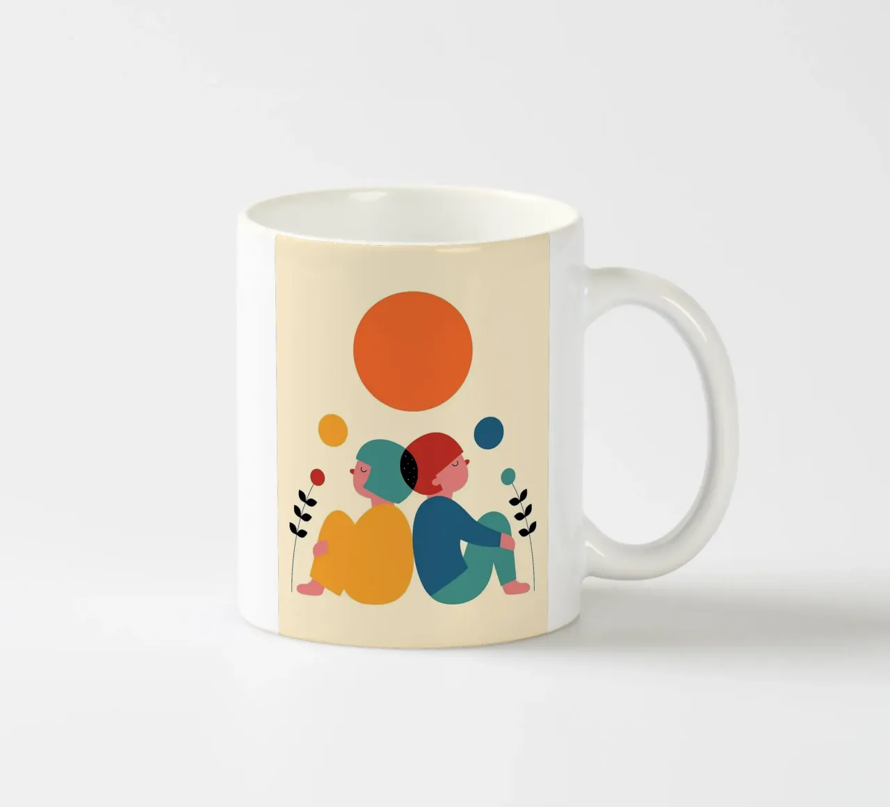 appoggiarsi l'uno all'altro tazza in ceramica da frea shop