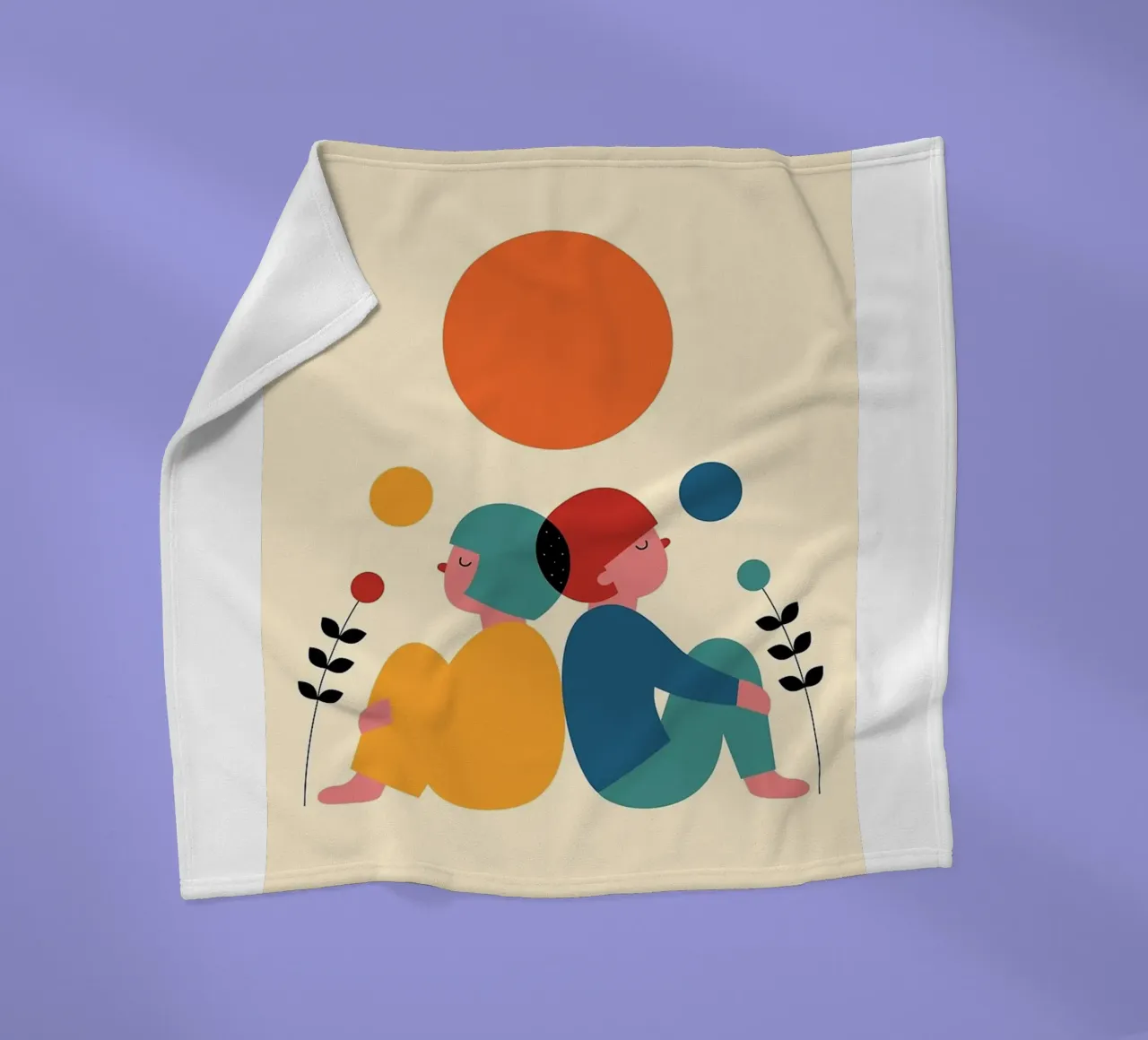 appoggiarsi l'uno all'altro coperta in pile da frea shop