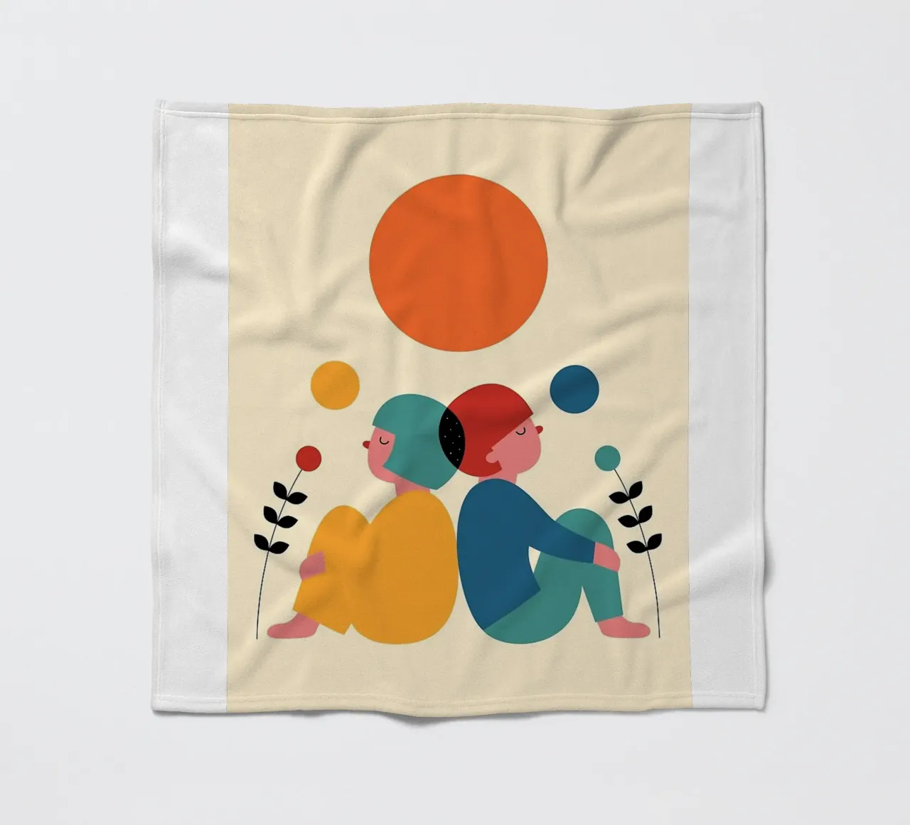 appoggiarsi l'uno all'altro coperta in pile da frea shop