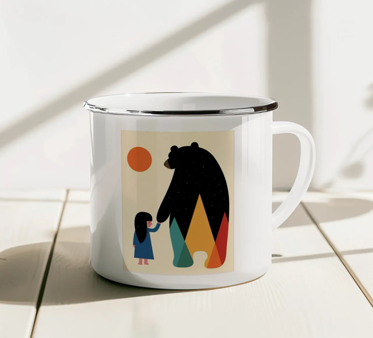 grande amico orso tazza in smalto da frea shop