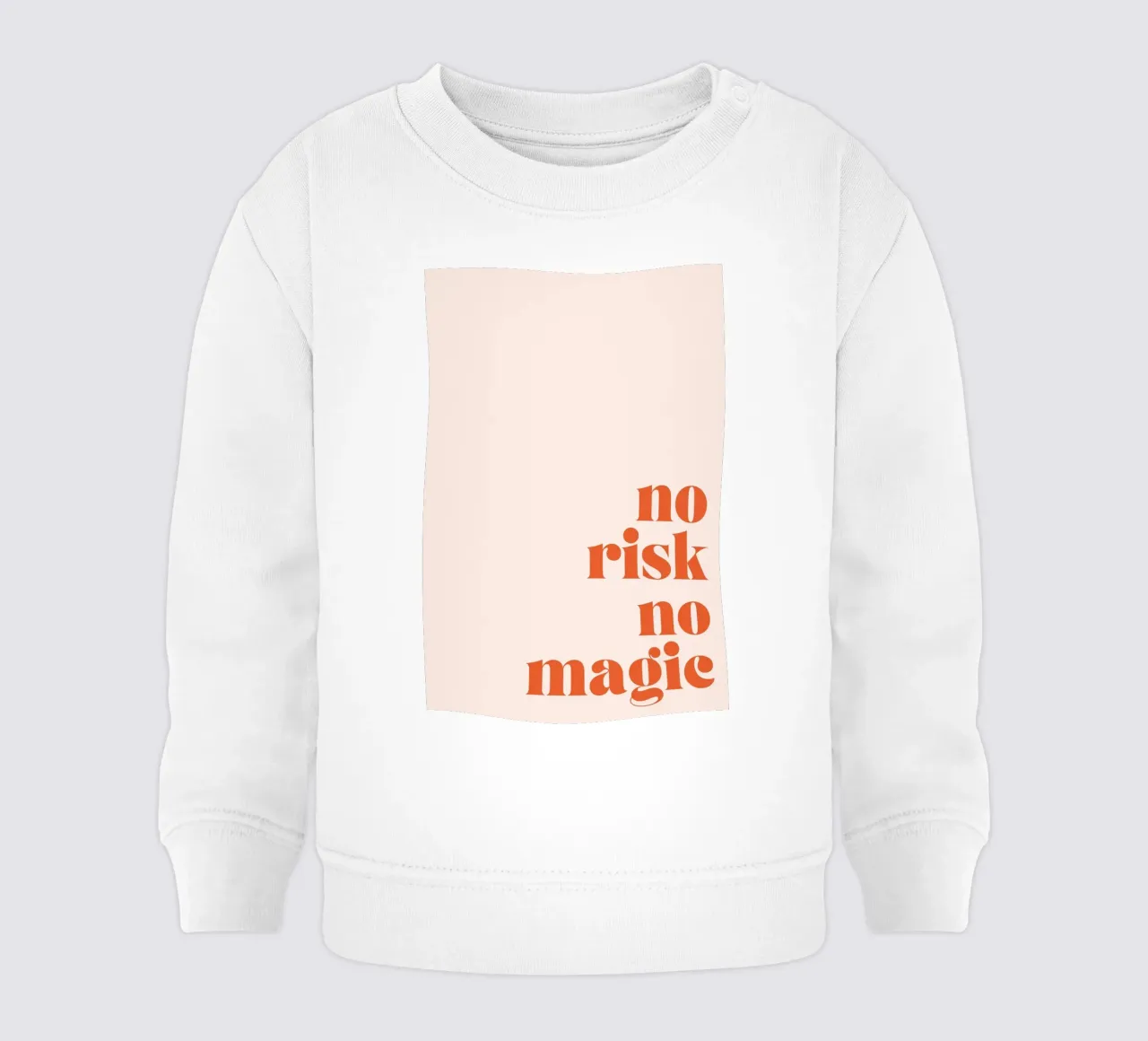 Stampa motivazionale "No Risk No Magic" Boho Retro felpa neonato da homdeco