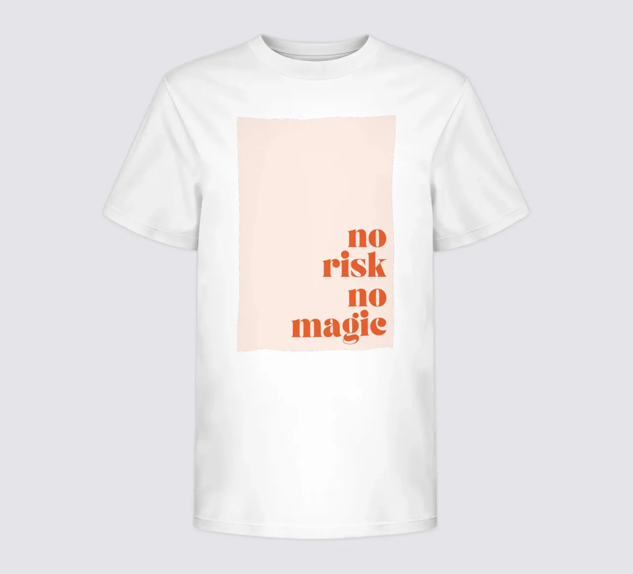 "Boho Retro Motivational Print "No Risk No Magic camiseta para niños de homdeco