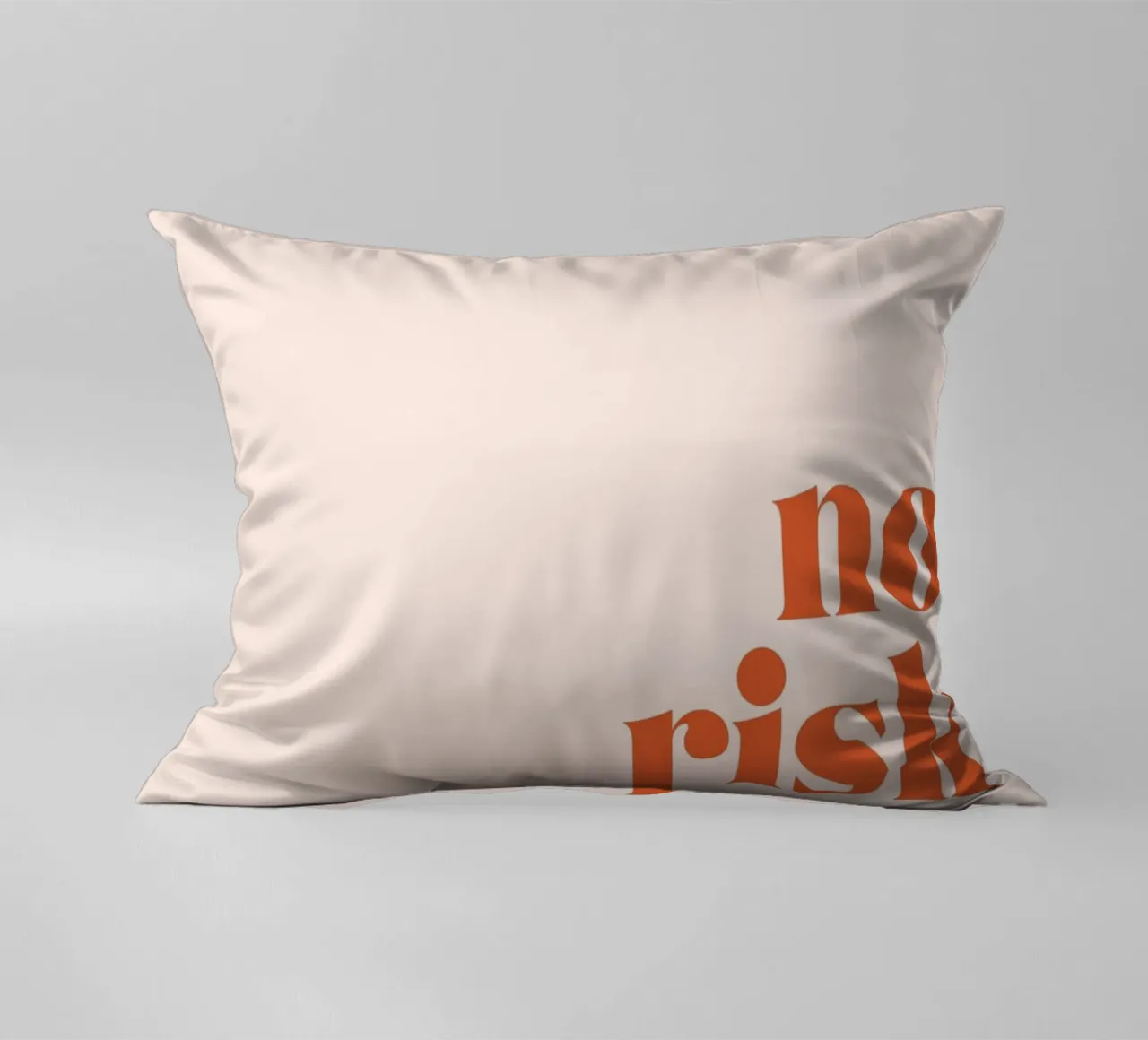 "Boho Retro Motivational Print "No Risk No Magic cojín de homdeco