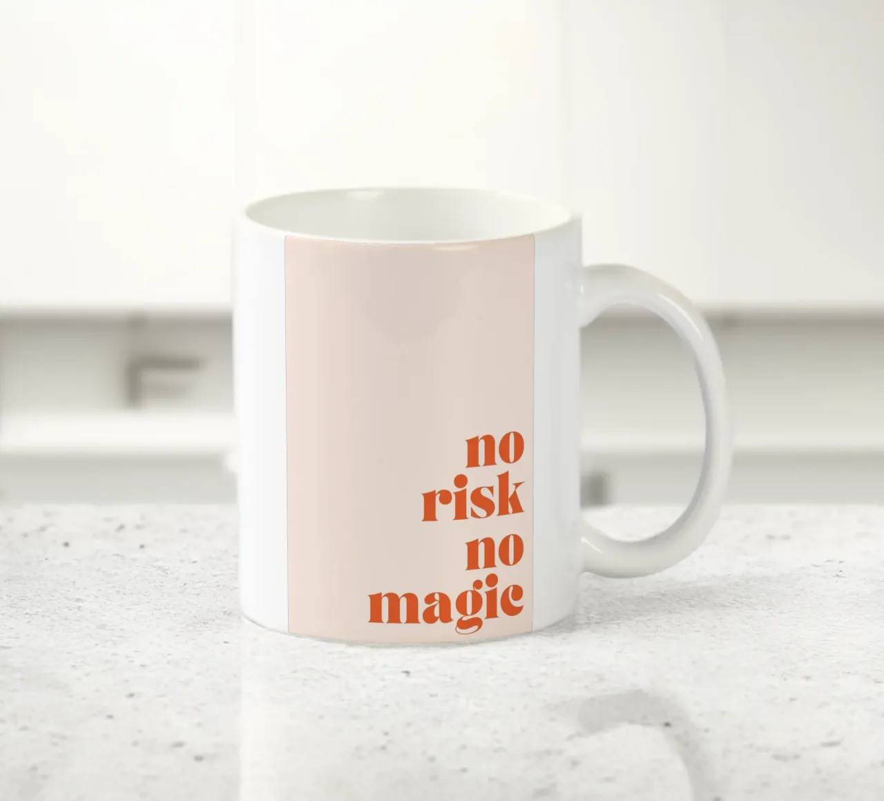 Stampa motivazionale "No Risk No Magic" Boho Retro tazza in ceramica da homdeco