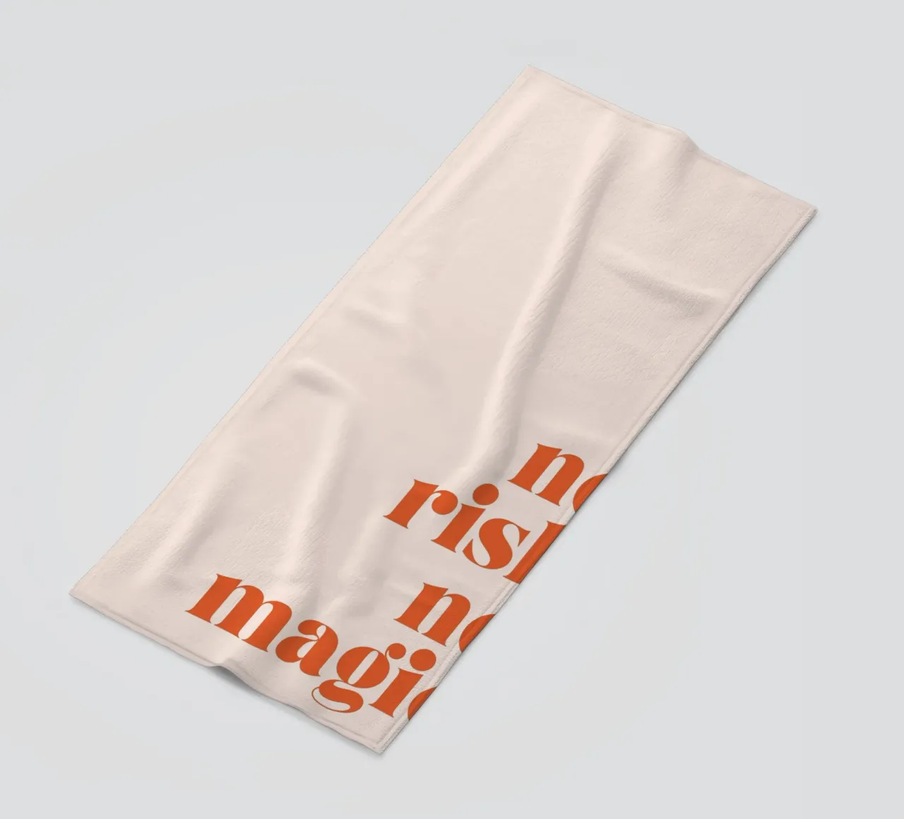 Stampa motivazionale "No Risk No Magic" Boho Retro telo mare da homdeco